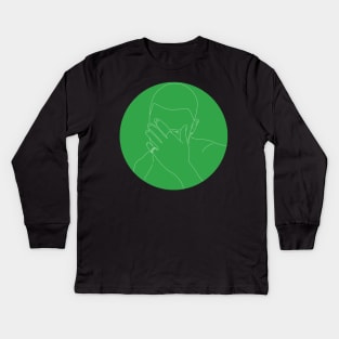 Frank Ocean Green Circle Minimalist Line Kids Long Sleeve T-Shirt